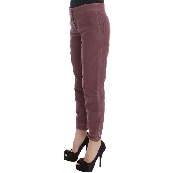 Ermanno Scervino Cropped Cargo Pants Women Bordeaux Jeans & Pants - Picture 2 of 6